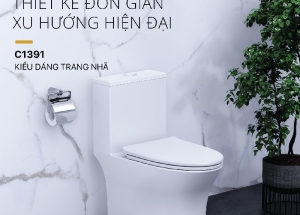 Bồn Cầu 1 Khối Caesar C1391 Cao Cấp Chất Lượng - Giá Tốt