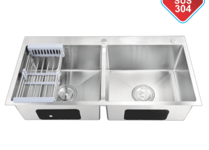 Giá Bồn rửa chén inox 304 không sơn 2 hộc chính hãng HCM
