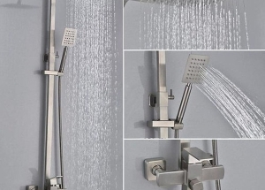 Sen Tắm Vuông Nóng Lạnh Chất Liệu Inox 304 Cao Cấp - Gabba