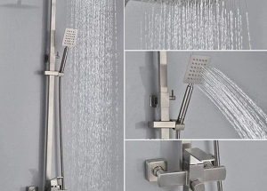 Sen Tắm Vuông Nóng Lạnh Chất Liệu Inox 304 Cao Cấp - Gabba