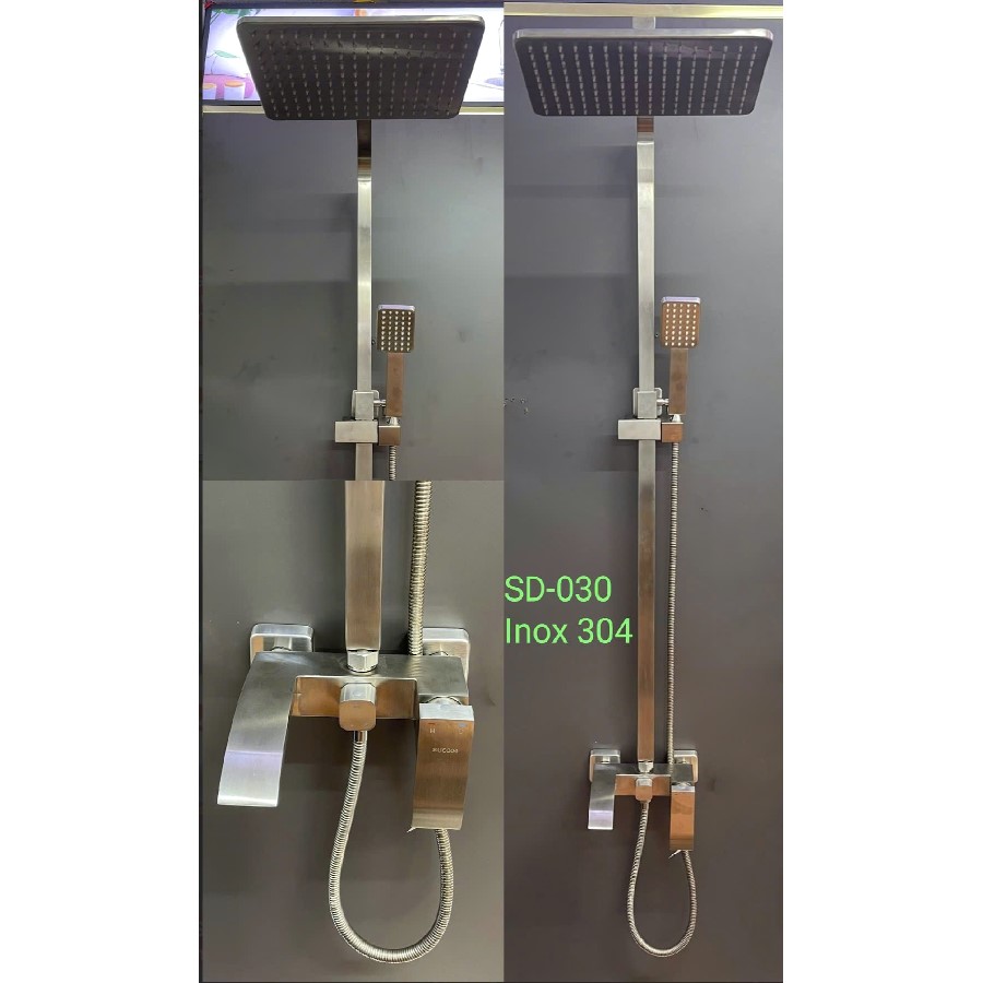 Sen cây tắm đứng nóng lạnh inox 304 Gabba 030