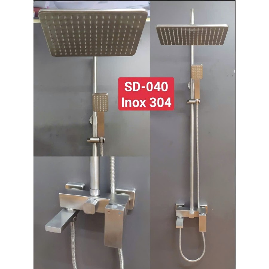 Sen cây tắm đứng nóng lạnh inox 304 Gabba 040