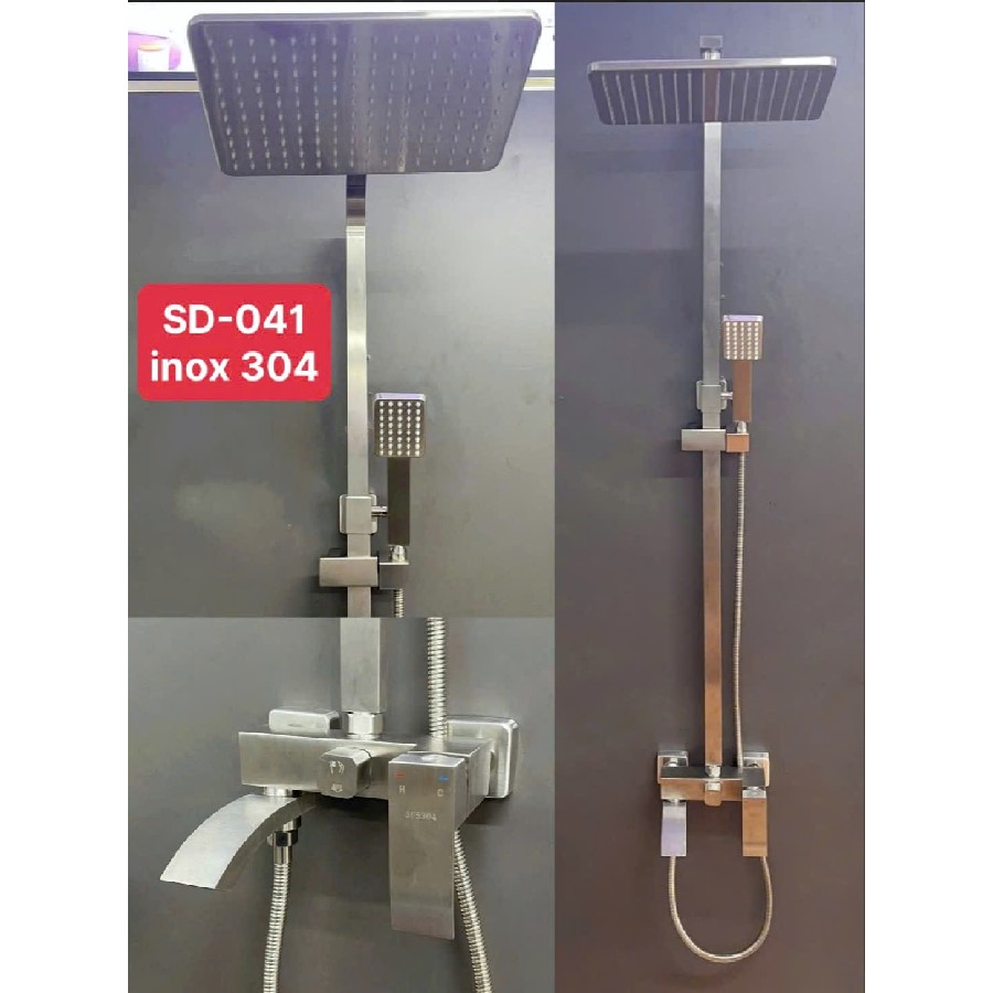 Sen cây tắm đứng nóng lạnh inox 304 Gabba 041