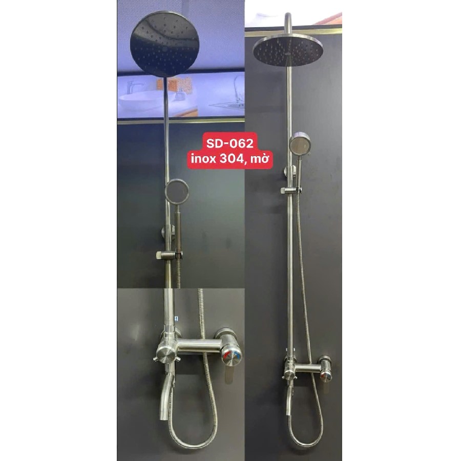 Sen cây tắm đứng nóng lạnh inox 304 Gabba 062