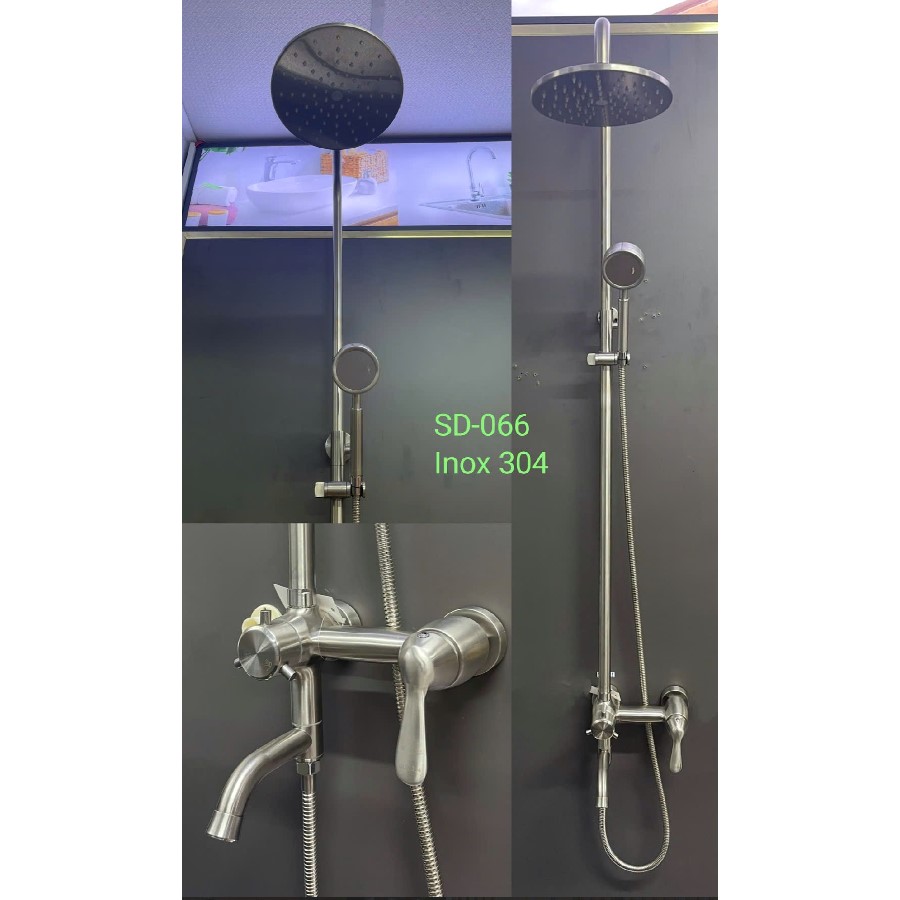 Sen cây tắm đứng nóng lạnh inox 304 Gabba 066