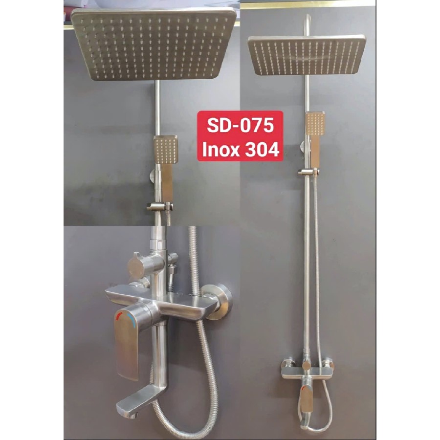 Sen cây tắm đứng nóng lạnh inox 304 Gabba 075