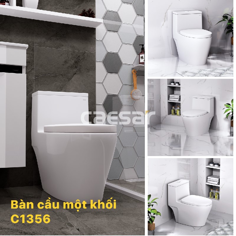 Bồn cầu 1 khối Caesar C1356