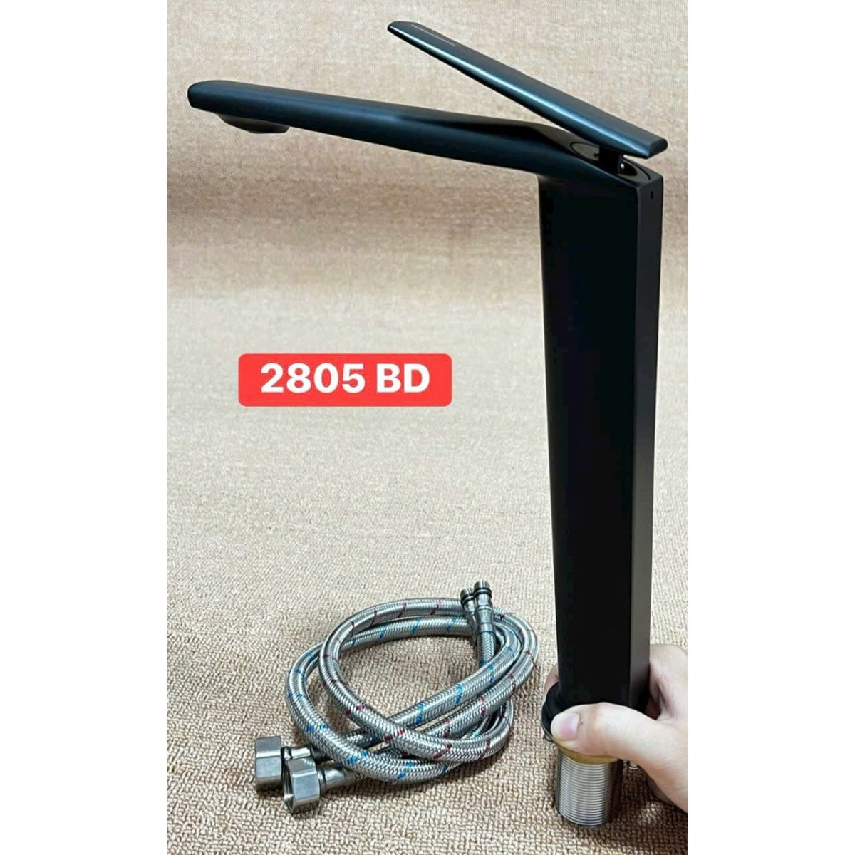 Vòi lavabo nóng lạnh Gabba 2805BD thân cao