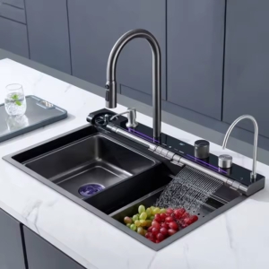 Bồn rửa chén inox 304 cao cấp Gabba 7546LUX 7 phím