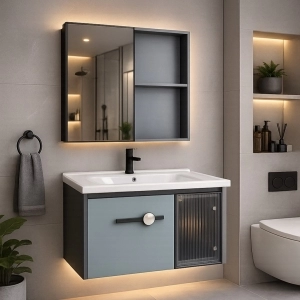 Tủ lavabo treo tường nhôm Gabba T02M