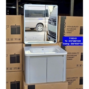 Tủ lavabo treo tường Gabba T1103D nhựa PVC
