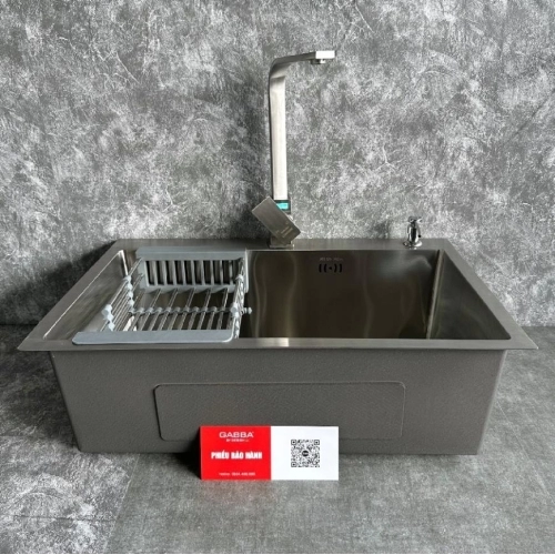 CHẬU RỬA CHÉN INOX 304 GABBA 6845