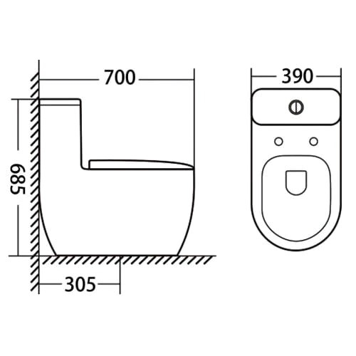 Bồn cầu 1 khối Gabba 2227