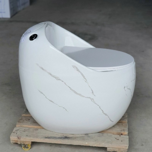Bàn cầu trứng 1 khối Gabba 9268VD vân đá