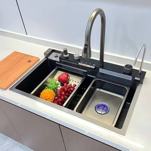 Chậu rửa chén inox 304 cao cấp Gabba 8046AWFB 5 phím