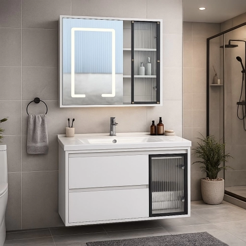 Tủ lavabo treo tường Gabba 625C  nhựa PVC cao cấp