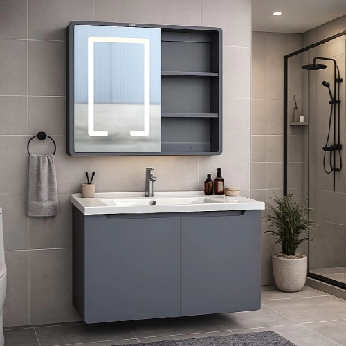 Tủ lavabo treo tường Gabba 626A nhựa PVC cao cấp