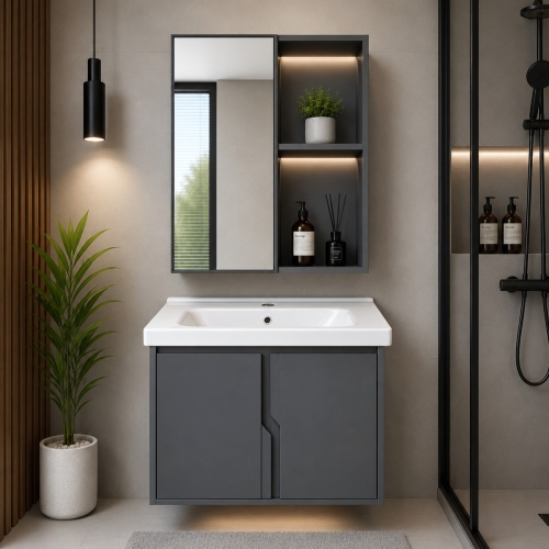 Tủ lavabo treo tường nhôm Gabba T1006