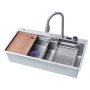 Bồn rửa chén inox 304 1 ngăn lớn Gabba 9046VRD